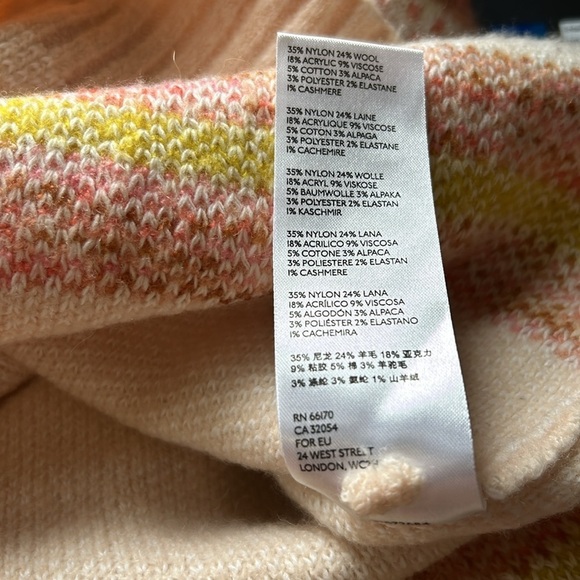 Anthropologie Aimee Alpaca Pompom Blush Pink Peach Mock Neck Sweater Sz XS - Picture 14 of 16